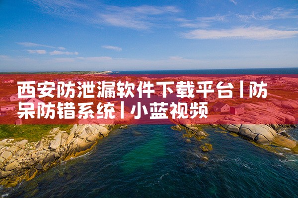 西安防泄漏软件下载平台|小蓝视频